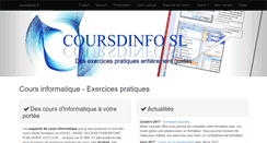 Desktop Screenshot of coursdinfo.fr