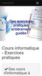 Mobile Screenshot of coursdinfo.fr